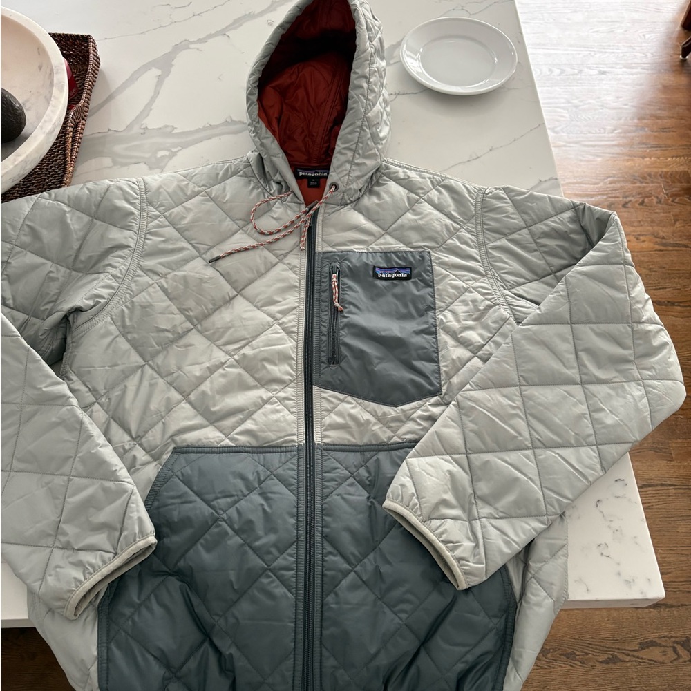 Patagonia Grayish sage Quilted Jacket with Hood